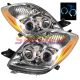 2006-2008 Toyota Yaris Chrome Housing Dual Halo Angel Eyes LED P