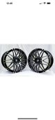 W741 495 Black Machined Face 22x9.5 ET32 5x120 CB74.1