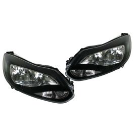 12-14 Ford Focus Sedan/Hatchbac k Black Headlight w/ Smoke Reflector ...